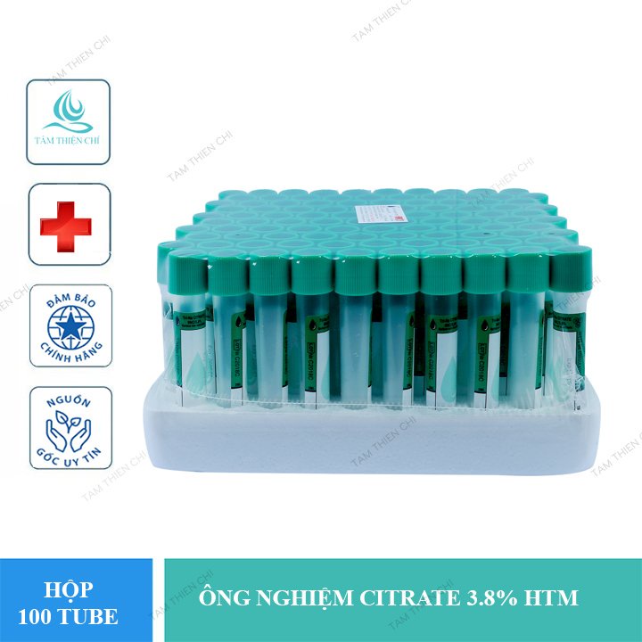 Ống nghiệm kháng đông Hồng Thiện Mỹ Citrate hộp 100 ống
