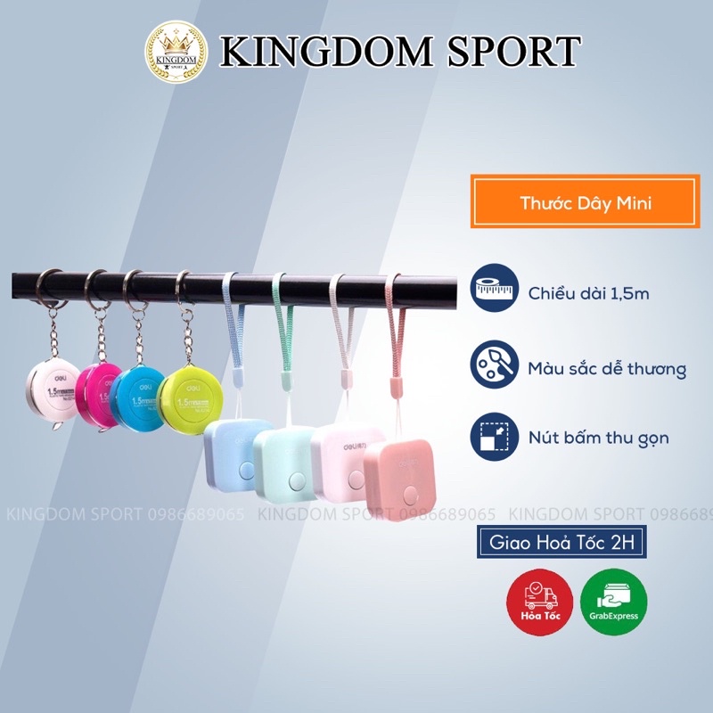 Thước Dây Mini Đo Cơ Thể, Chính Hãng Deli KINGDOM SPORT