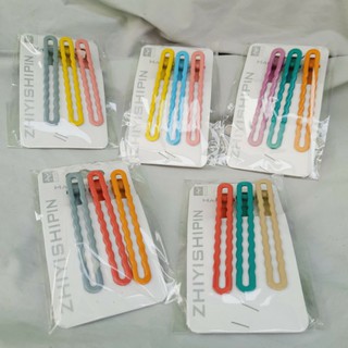 Bộ 3 Kẹp mỏ vịt lượn sóng/trơn thời trang Hàn Quốc(8.5cm)