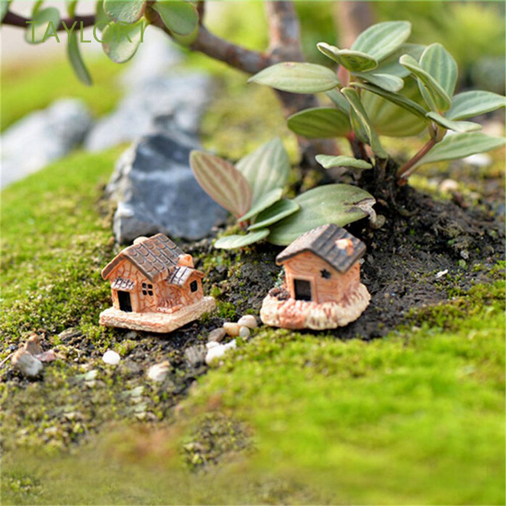 Set 3 Đồ trang trí Ngôi Nhà Mini Bằng Nhựa Resin Trang Trí Bể Cá / Tiểu Cảnh / Nhà Búp Bê Diy