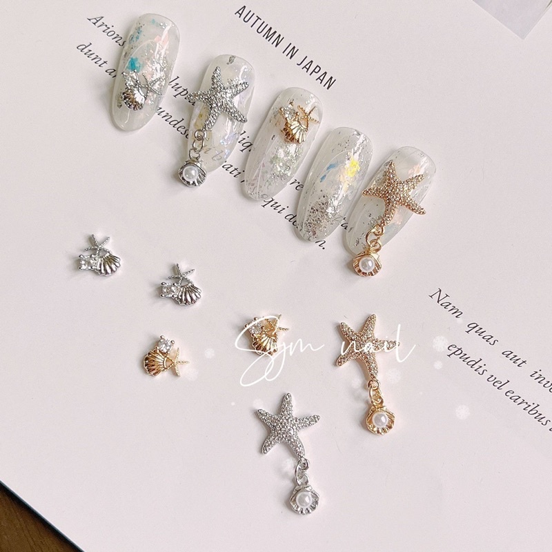 Charm sao biển , trai sò ..hàng cao cấp design móng
