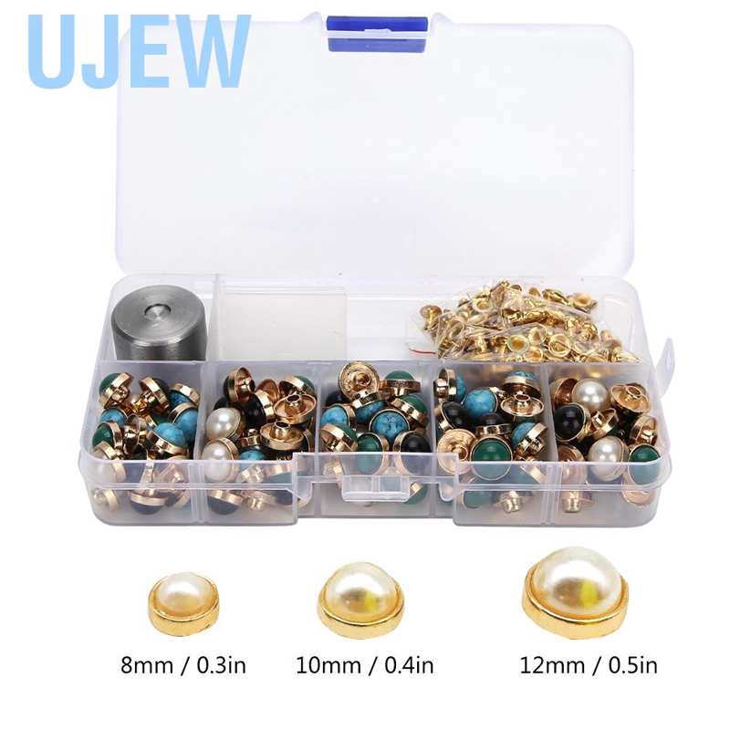 Set 90 Đinh Tán Nhựa 10mm Dùng Để Trang Trí Giày / Túi Xách