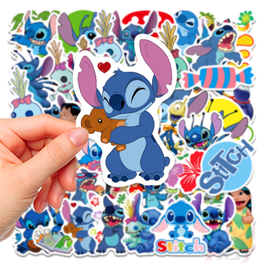 DISNEY ❉ Bộ 02 Hình Dán Nhân Vật Hoạt Hình Lilo &amp; Stitch ❉ Bộ 50 Miếng Dán Trang Trí Vali Laptop Ván Trượt DIY Thời Trang