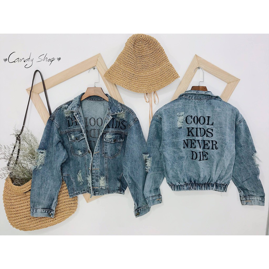 BIG SALE  Áo khoát jean nữ Cool Kids ( kèm ảnh shop chụp )