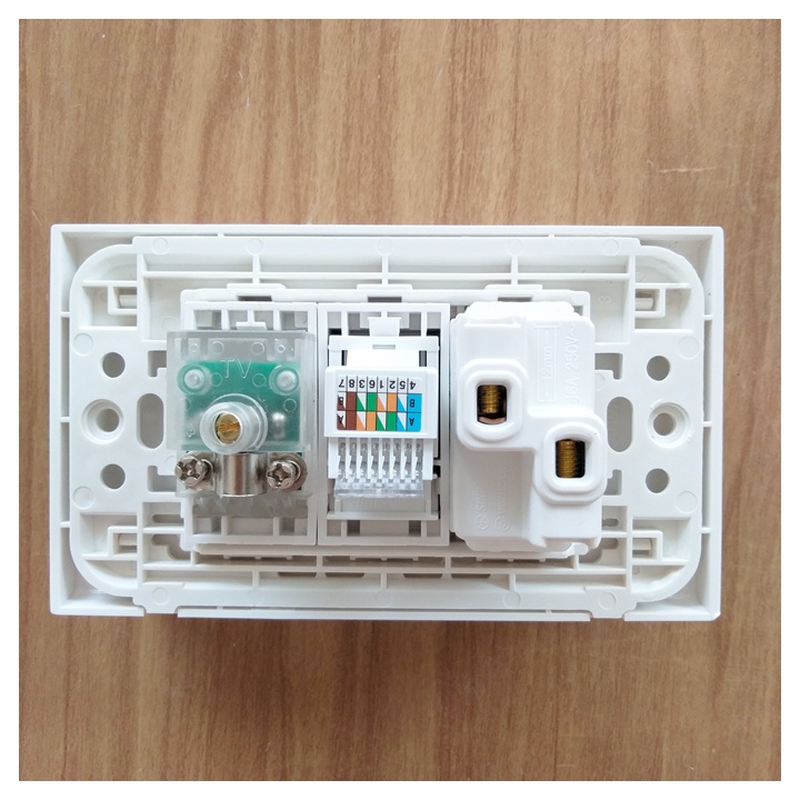 COMBO Ổ cắm - Công tắc - Ổ Mạng lan - Ổ điện thoại SINO Dòng S18CC - Chính hãng