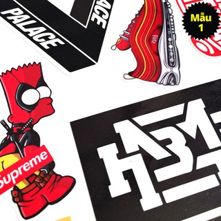 Combo Sticker Hình Dán Hoa Cúc, Hypebeast, Babe, Ape