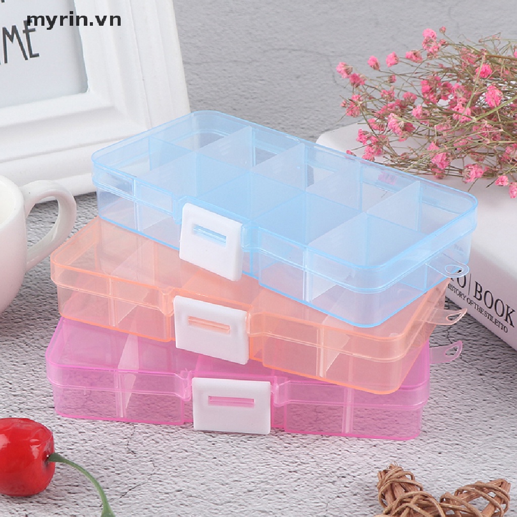 Hộp Nhựa Đựng Trang Sức 10 Ngăn Tiện Lợi