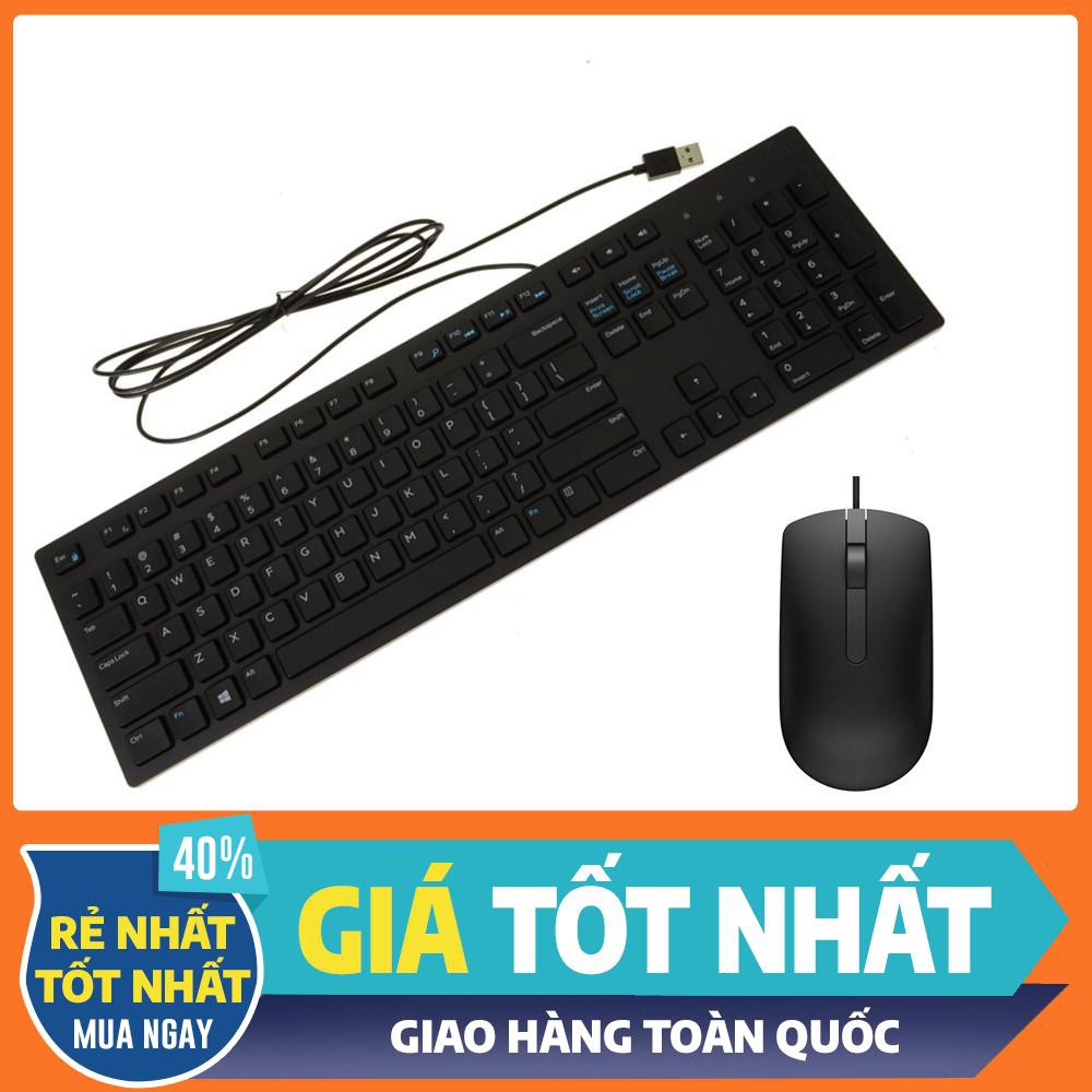 Bộ phím chuột DELL có dây (Bàn phím KB216 và Chuột MS116) màu đen, Chuẩn kết nối USB Hàng Chính Hãng