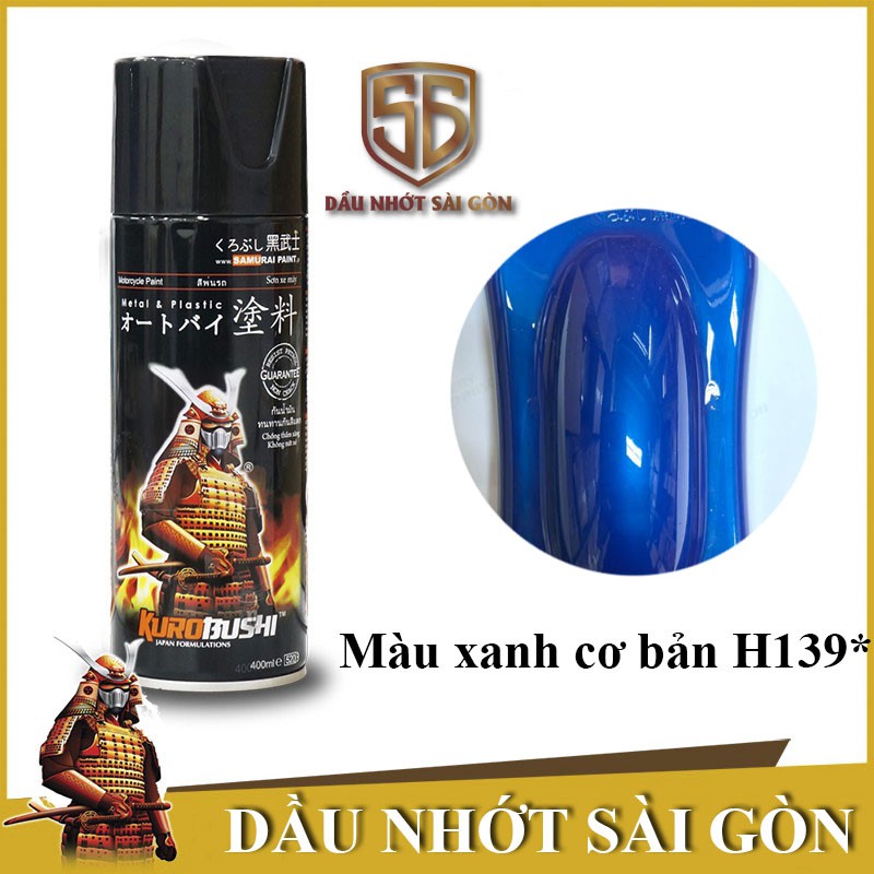 Chai sơn màu xanh Samurai H139