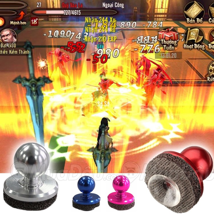 Núm hít chơi game nhựa Joystick Mini