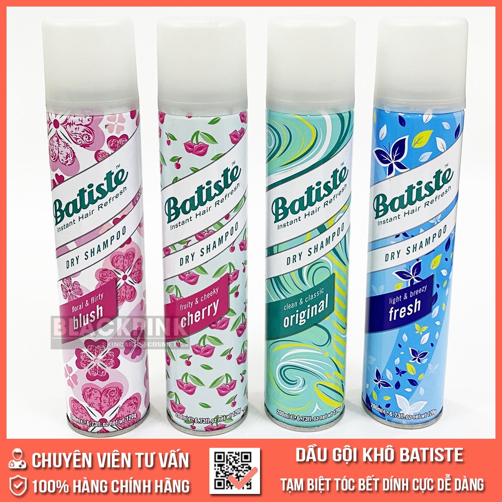 Dầu gội khô Batiste Dry Shampoo - Tạm biệt tóc bết dính cực dễ dàng