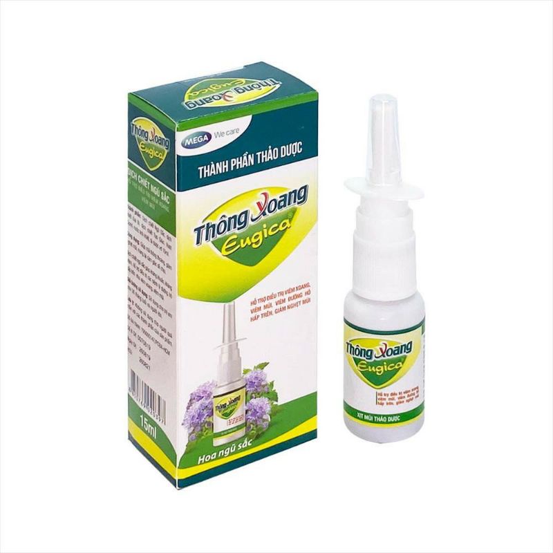 Xịt thông xoang Eugica lọ 15ml [xả lỗ] - Giảm nghẹt mũi,viêm xoang