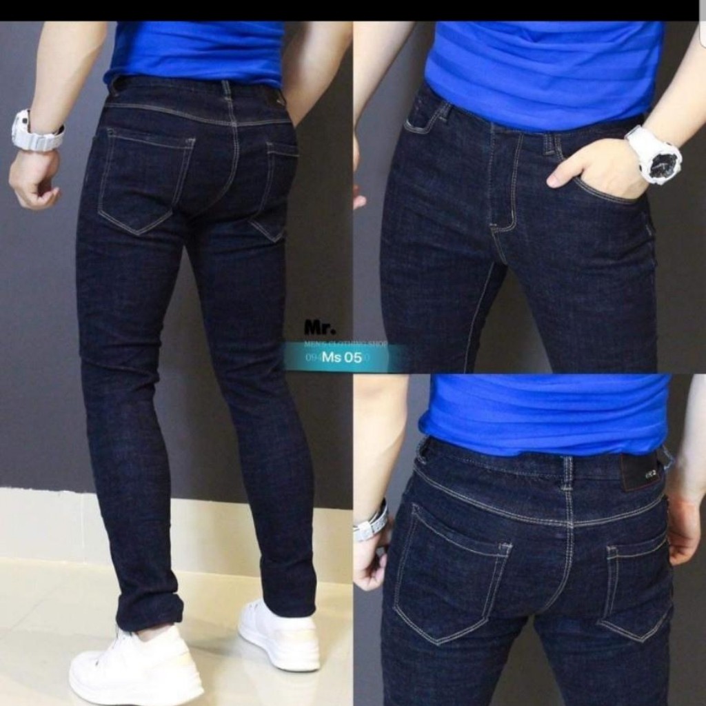 Quần Jean Nam Chất Bò Cao Cấp AD05TG Xanh Trơn Cao Cấp Trẻ Trung Cá Tính (44-70KG)