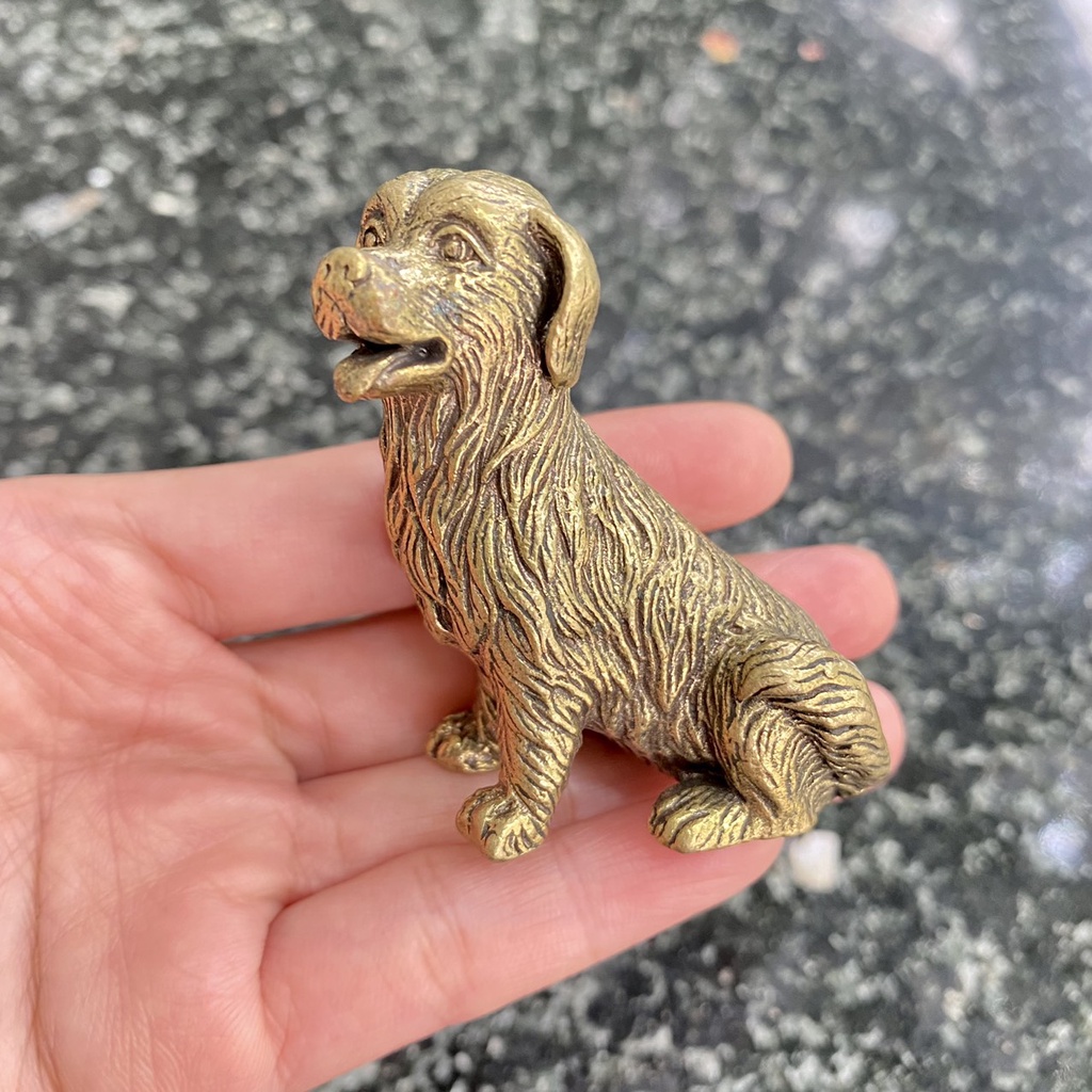 Tượng Đồng Chú Chó Golden Ngồi, Đem Lại Sự May Mắn Tài Lộc cho Người tuổi Tuất, Vật Phẩm Trưng Bày