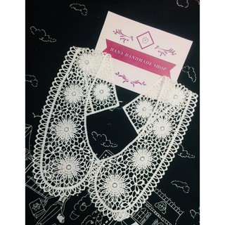 Cổ áo sen bằng ren chỉ, ren cotton MS05