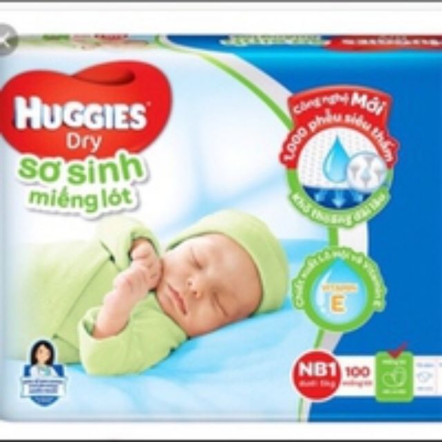 Miếng lót NB1 Huggies 100 miếng