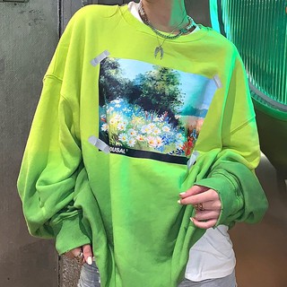 💖💖💖Áo Nỉ Tay Dài In Hình Hoa Cúc Phong Cách Mới 20fw Dành Cho Nam Nữ
