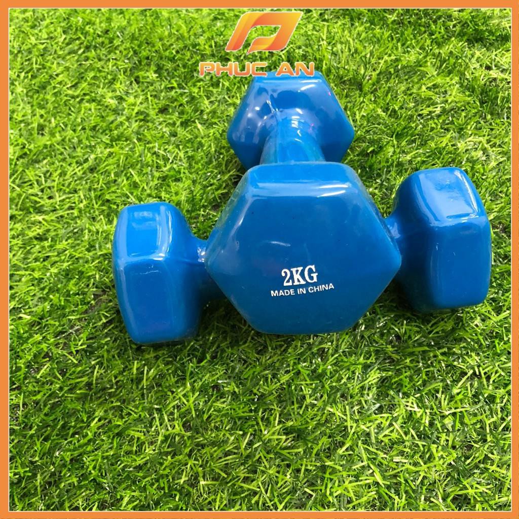 Tạ tay nữ bọc cao su loại 2kg tập Gym - Tạ tay mini cao cấp tập gym dành cho nam nữ (bán theo đôi)