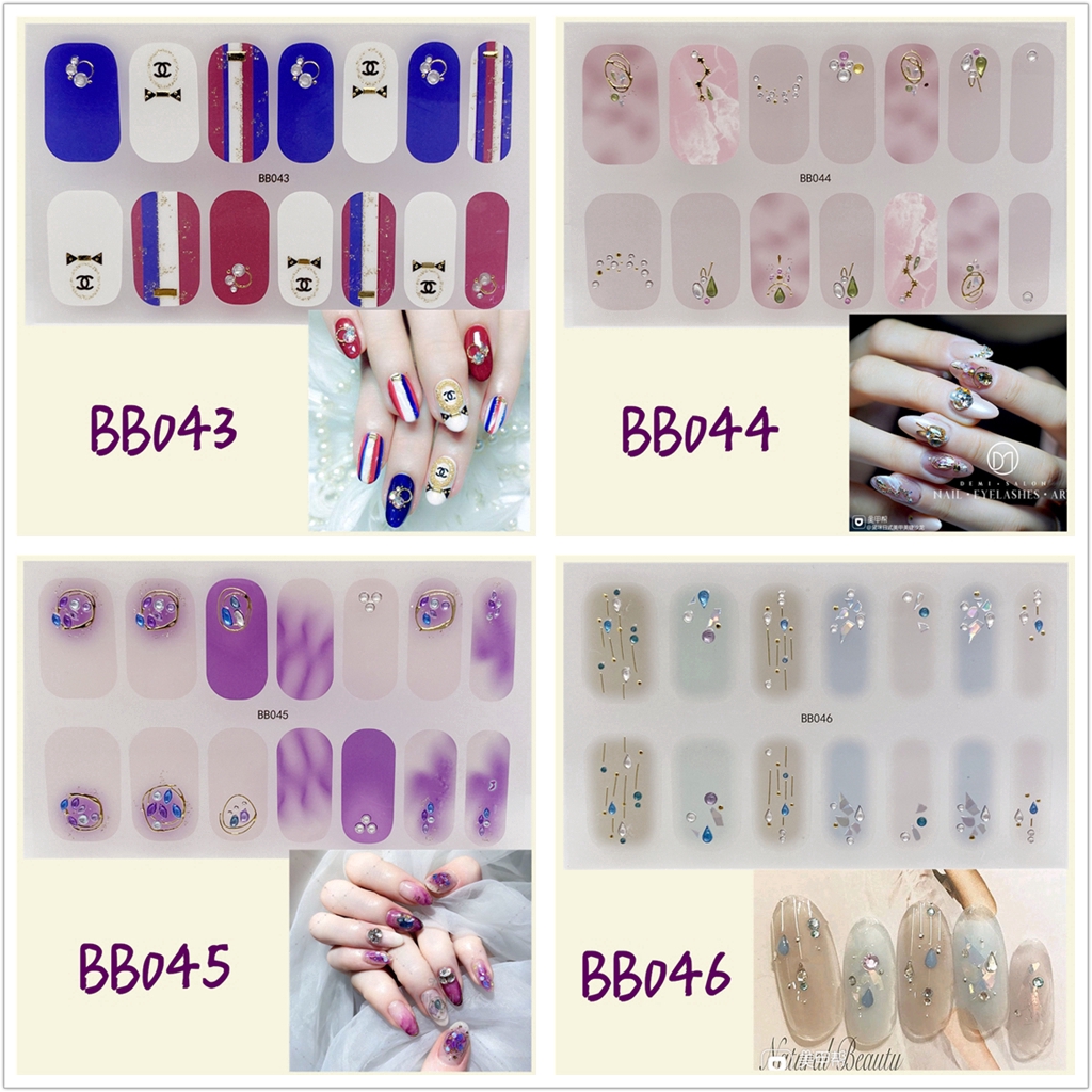 Sticker Trang Trí Móng Tay Nghệ Thuật 3D Bb036-053