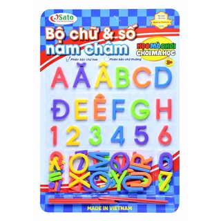 Chữ Hoa Và Số Gắn Nam Châm Dính Bảng 55 Món MS 93