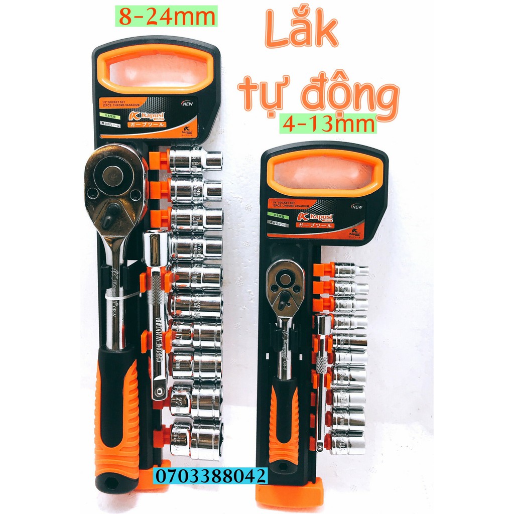 Bộ Tuýp (khẩu) 1/2 và 1/4 Với Cần Lắc 2 Chiều Tự Động