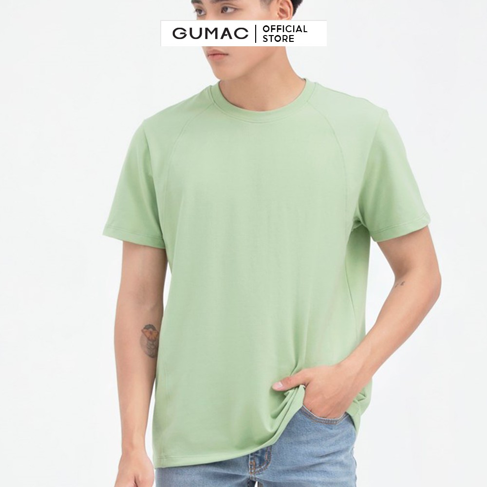 Áo thun nam trơn cổ tròn GUMAC ATNB619 | BigBuy360 - bigbuy360.vn