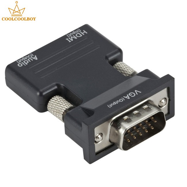 [COD] HDMI Female To VGA Male Converter 1080P HDMI To VGA Adapter Digital To Analog Audio Video Adapter for PC Laptop TV Box Projector