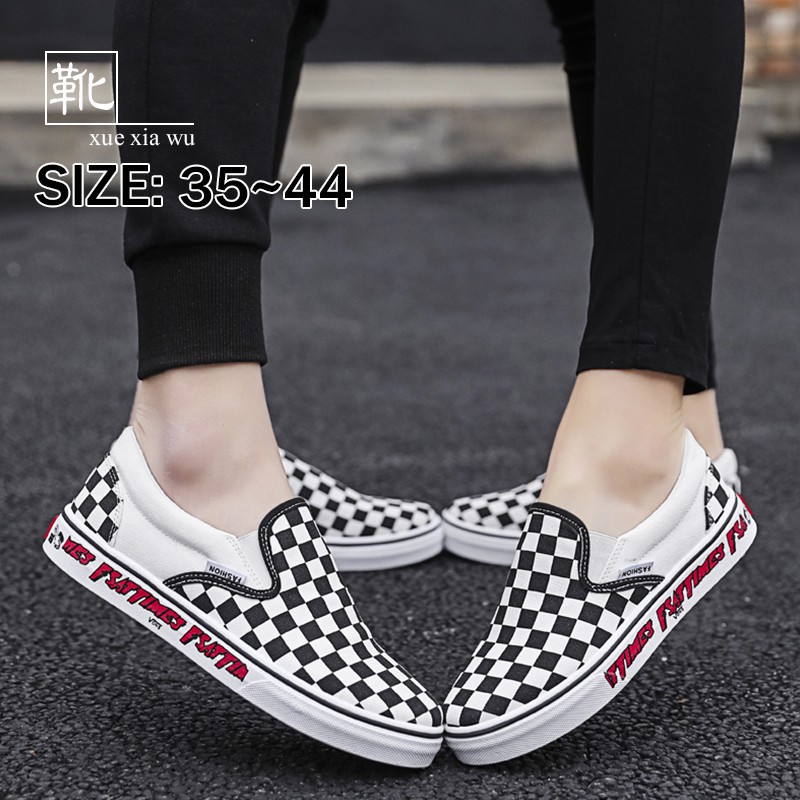 Giày Bata Trắng Đen Size 35-44 Thời Trang Năng Động Cho Cặp Đôi