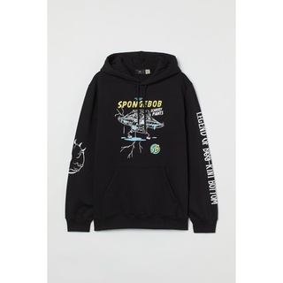Set áo khoác hoodie và quần dài màu đen chính hãng h&m hnm
