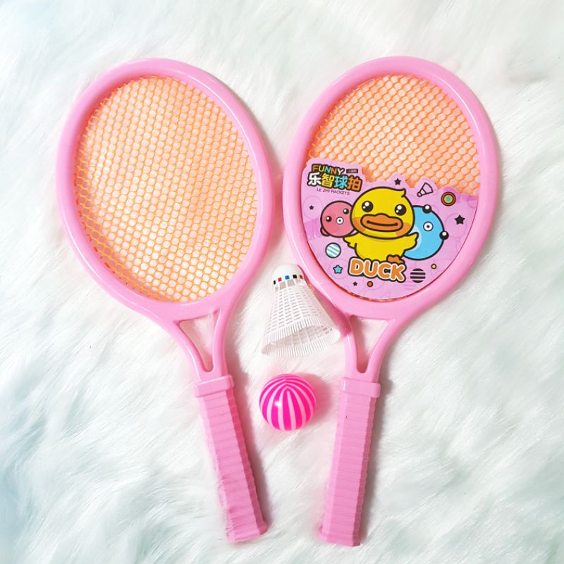 Bộ 2 vợt tennis, cầu lông xanh hồng 5720