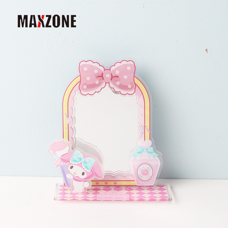 Maxzone Tượng Acrylic Hình Cô Gái Anime Cinnamoroll My Melody Kuromi Diy Để Bàn Trang Trí Cho Nữ