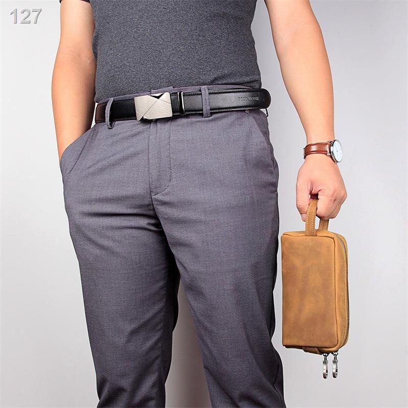 ✿☁Túi cầm tay đựng đồ cá nhân T101, xách nam da sáp ngựa điên, thương hiệu Bụi leather chuyên thật bảo hành 12 tháng