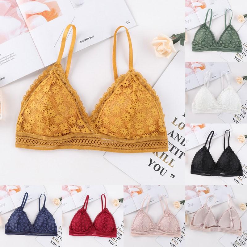 Áo lót thể thao không gọng ngực phối ren quyến rũ dành cho nữ