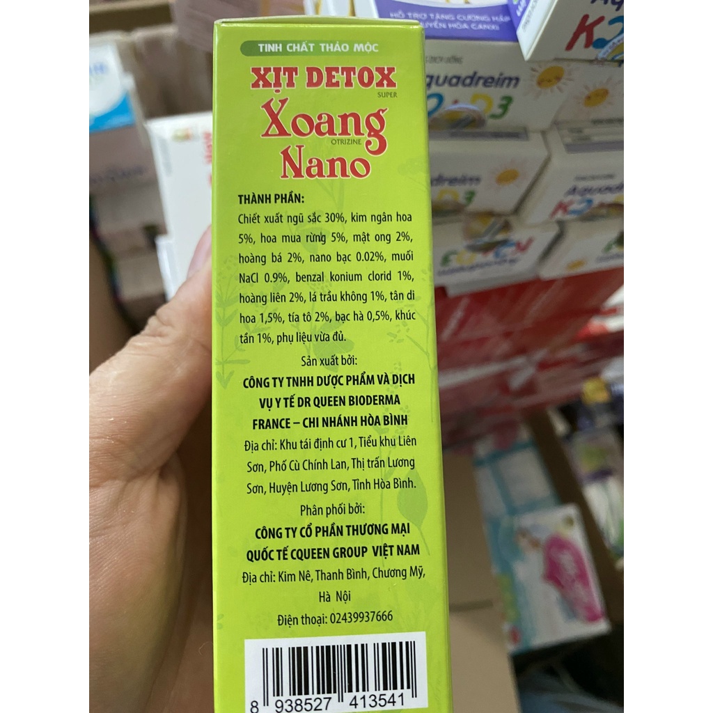 Xịt xoang detox Xoang nano  giảm đau đầu, trán, làm giảm viêm mũi viêm xoang, hắt hơi, chảy nươc mũi