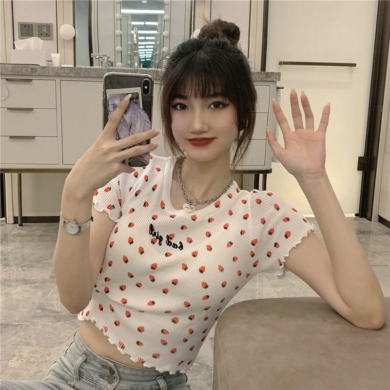 Áo croptop badgirl dâu nhí tôn dáng