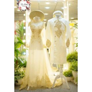 Cặp áo dài cưới cao cấp.