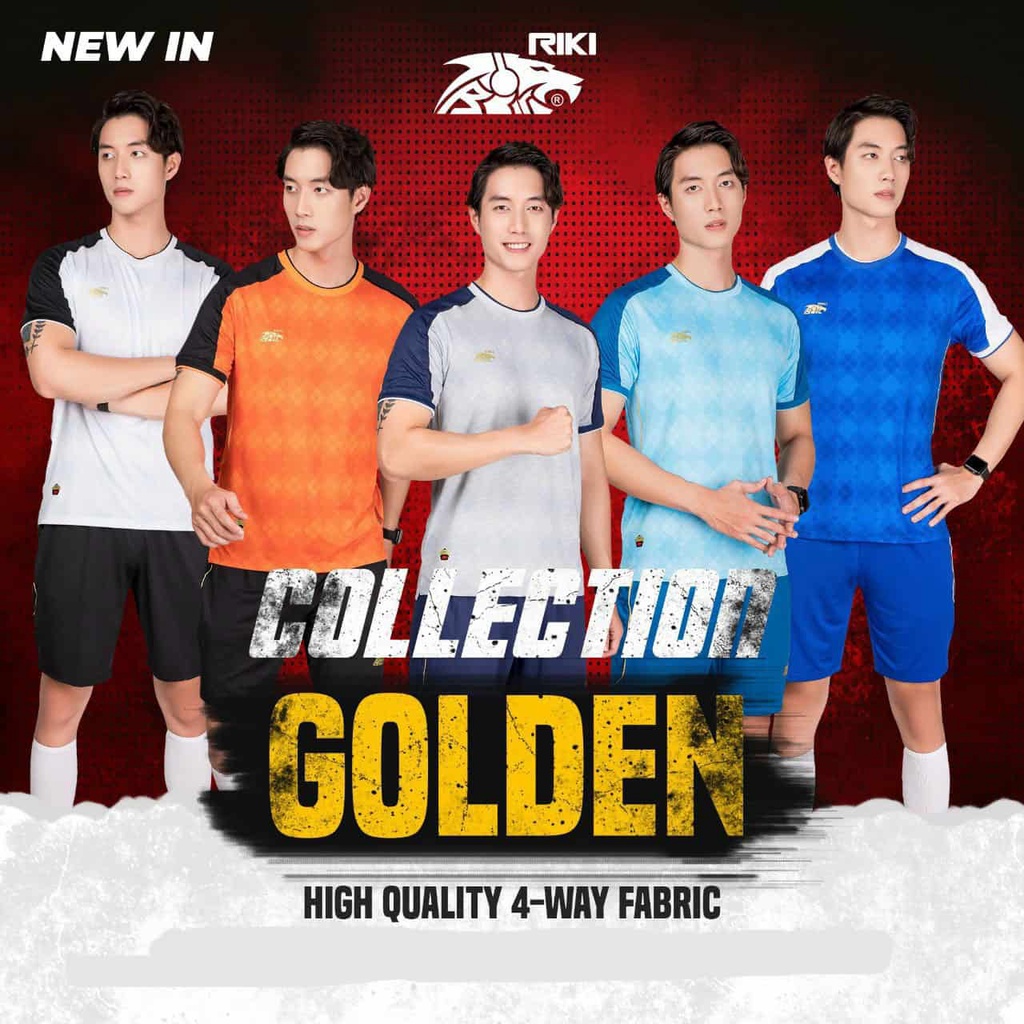 Bộ quần áo đá banh Riki Golden ( Độ đàn hồi và co giãn cực tốt, khả năng thấm hút cao )