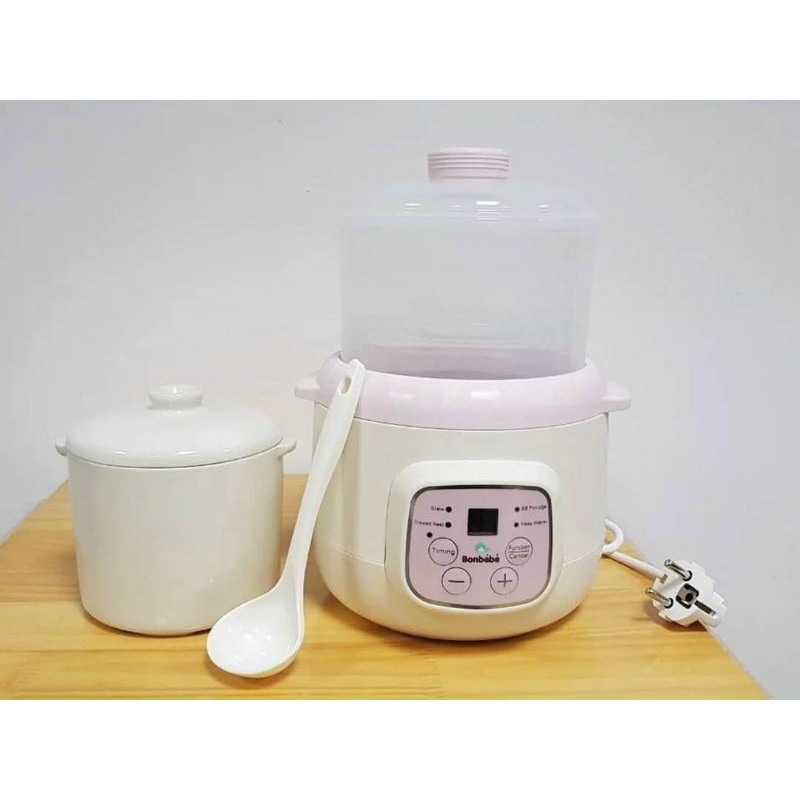 Nắp sứ 0.8l bộ nồi nấu cháo chậm bobebe
