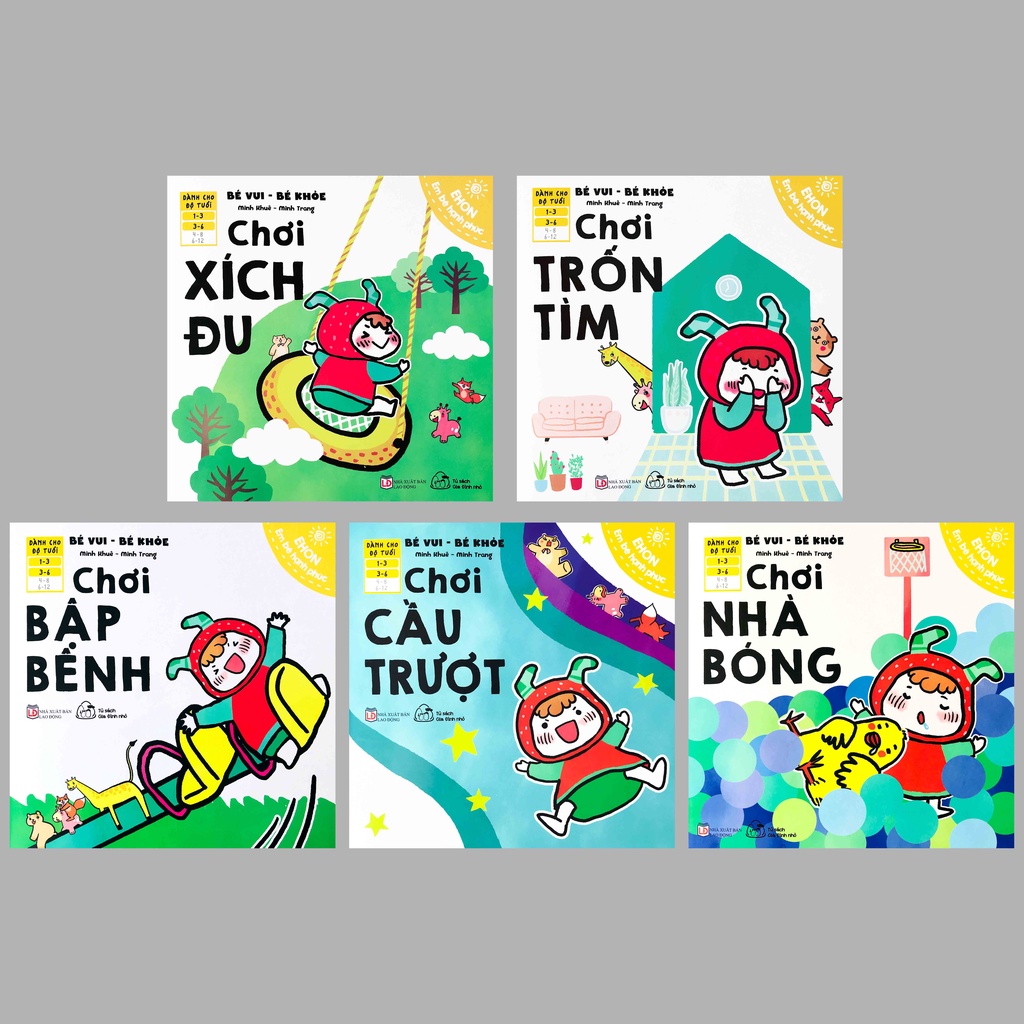 Sách - Ehon Bé Vui - Bé Khỏe (1-6 tuổi) - Bộ 5 quyển (Phần 1) lẻ tùy chọn