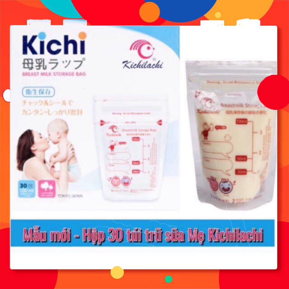 Túi trữ sữa Kichi  100ml (30 túi/hộp)