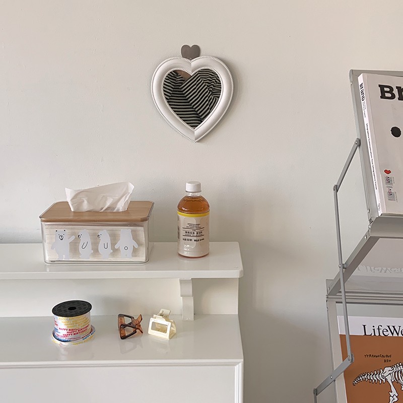 Hộp Đựng Khăn Giấy Hình Gấu Bắc Cực Trong Suốt Có Nắp Gỗ