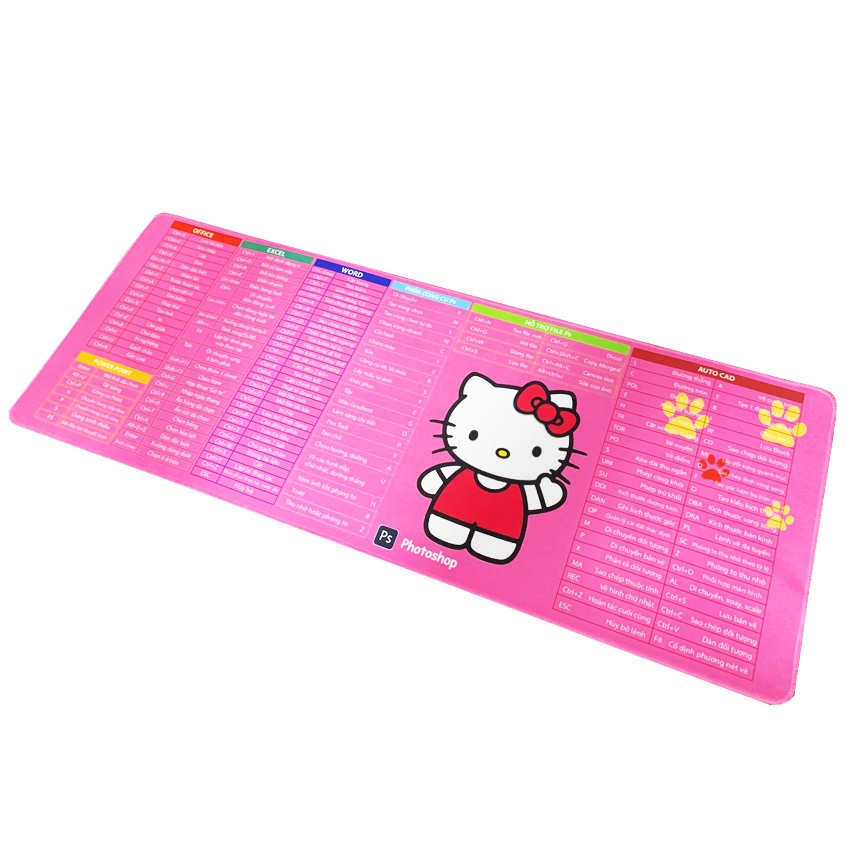 Lót Chuột Phím Tắt Văn Phòng 80x30cm / 70x30cm- Bàn Di Chuột Cỡ Lớn
