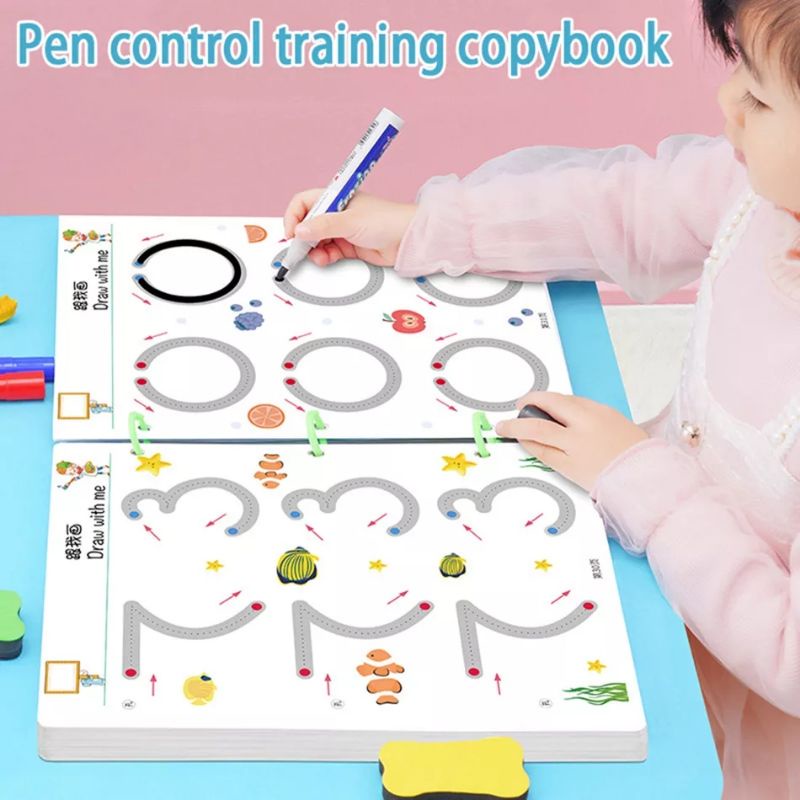 Tập tô vẽ thông minh xóa được - Đồ chơi Giáo dục toàn diện Montessori cho bé