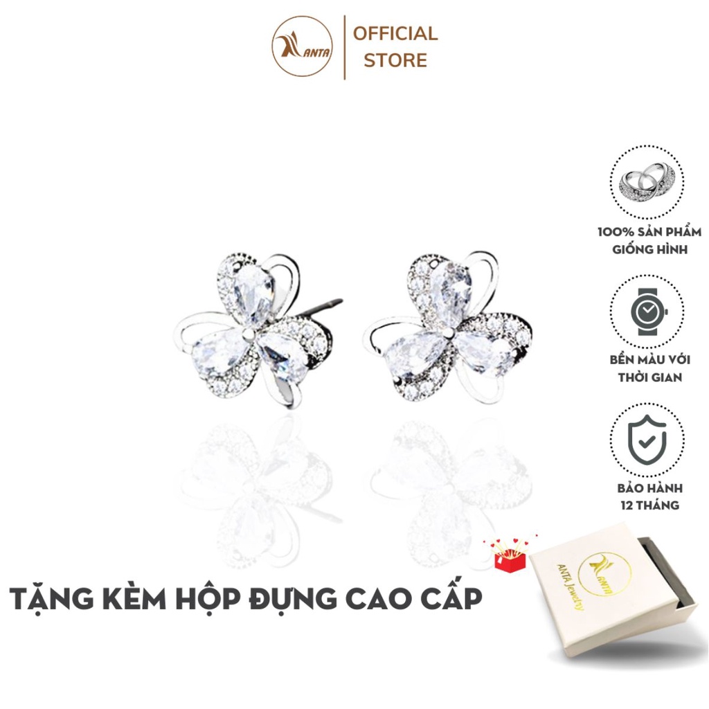 Bông tai nữ hoa mai cánh đính đá 𝐀𝐍𝐓𝐀 𝐉𝐞𝐰𝐞𝐥𝐫𝐲 ATJ2030A