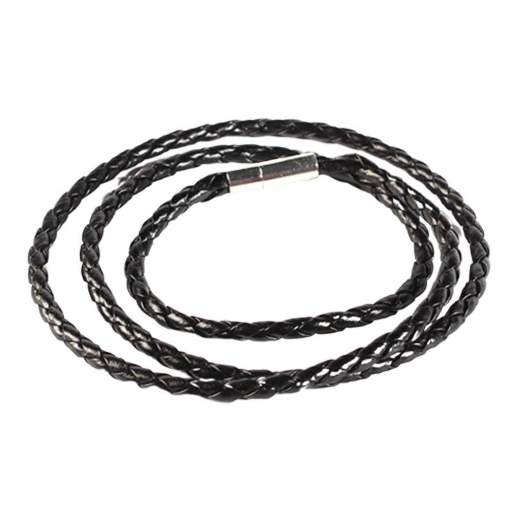 Vòng tay bện da có khóa nam châm thời trang sành điệu cho unisex