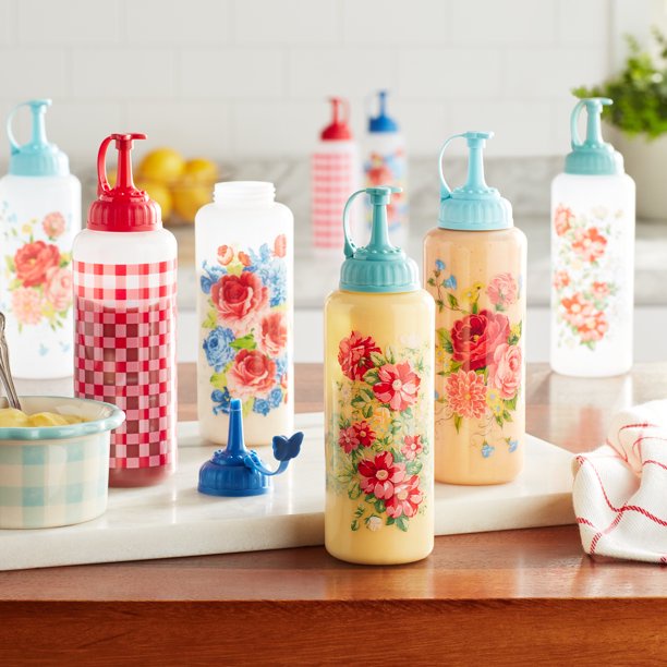 Bình đựng nước sốt Pioneer Woman - Màu ngẫu nhiên