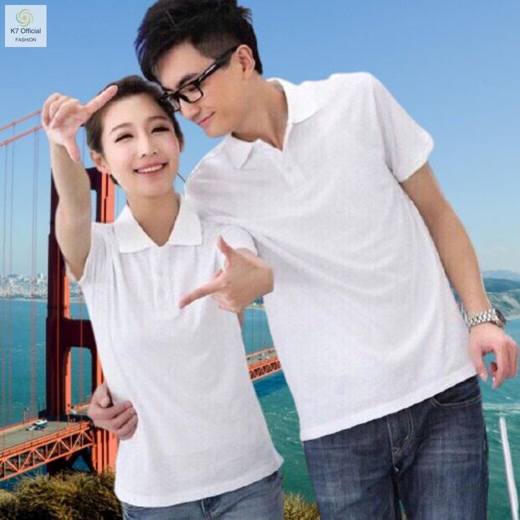 Áo thun nam POLO AT022 – K7 Official trơn chất liệu cotton cao cấp ngắn tay cực hot
