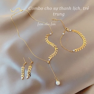 Dây chuyền nữ, Vòng đeo cổ Lúa mì thời thượng [tiemnhalem]