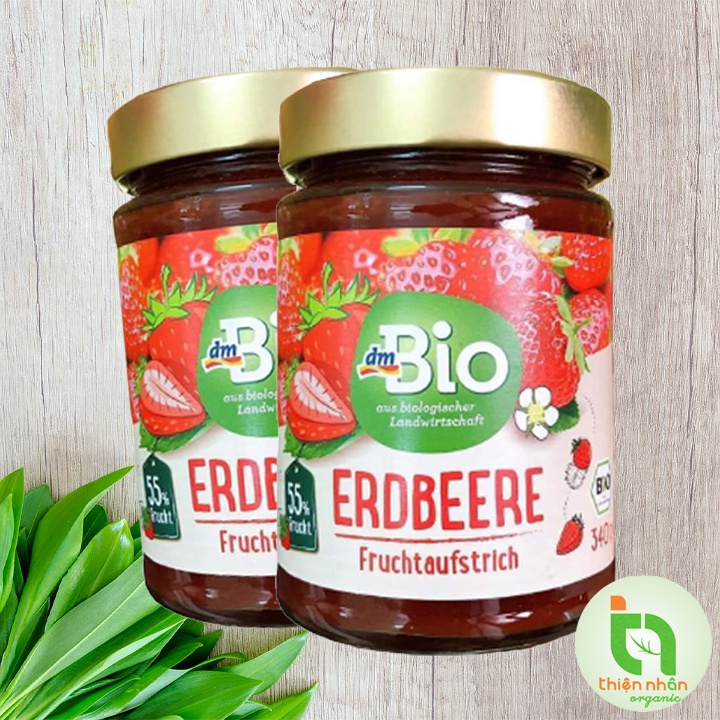 Mứt dâu hữu cơ DmBio 340g Organic strawberry jam