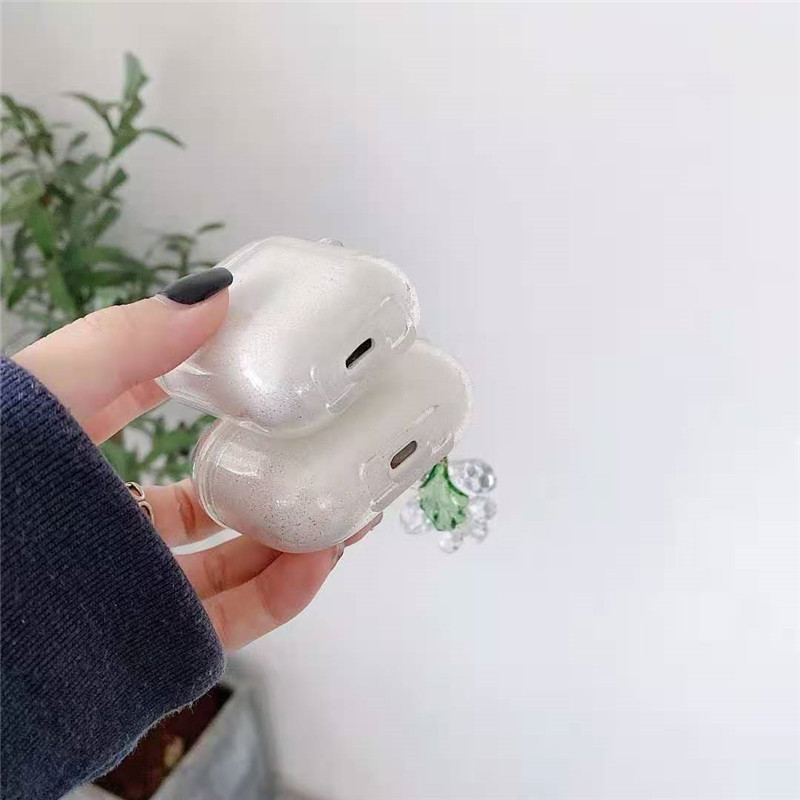 Vỏ Đựng Bảo Vệ Hộp Sạc Tai Nghe Airpods 1 / 2 Hình Chùm Nho